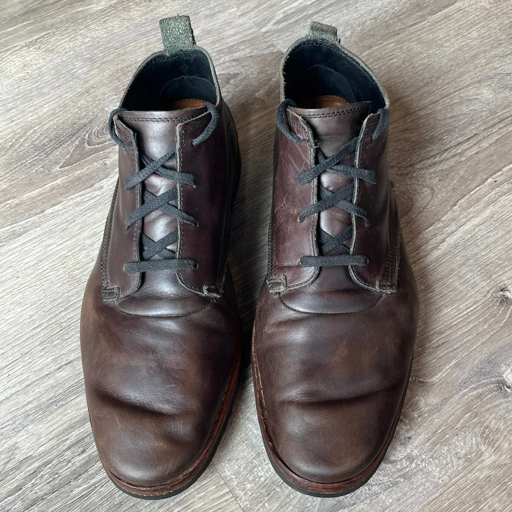 Timberland Bardstown Plain Toe Chukka Boots Brown‎ Leather Mens 12 UK 11.5 EU 46